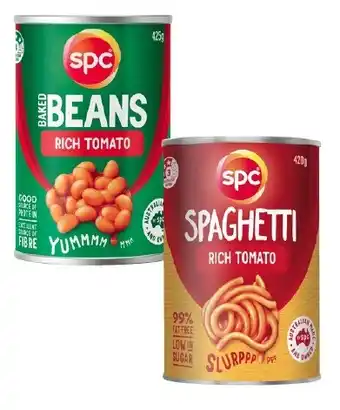 Coles SPC Beans or Spaghetti 420g-425g offer