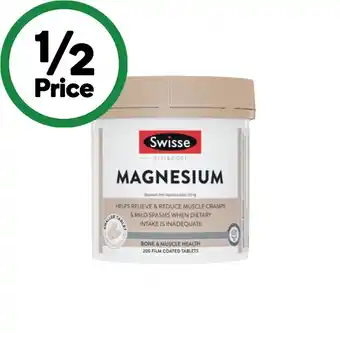 Woolworths Swisse Ultiboost Magnesium Tablets Pk 200 offer