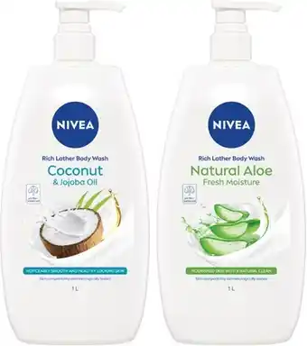 Coles Nivea Shower Cream or Gel 1 Litre offer