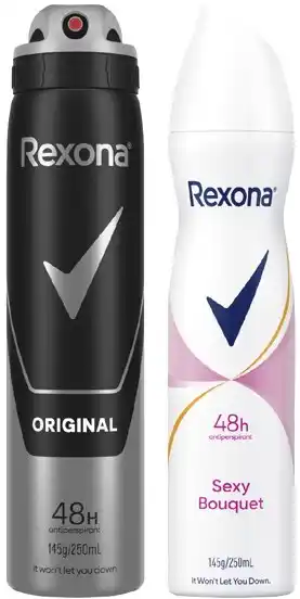 Coles Rexona Antiperspirant Aerosol Deodorant 250mL offer