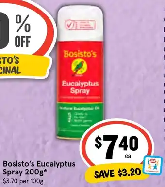 IGA Bosisto's Eucalyptus Spray 200g offer