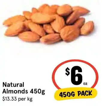 IGA Natural Almonds 450g offer