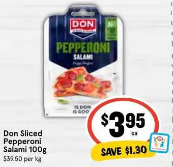 IGA Don Sliced Pepperoni Salami 100g offer