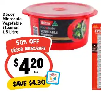 IGA Décor Microsafe Vegetable Steamer 1.5 Litre offer