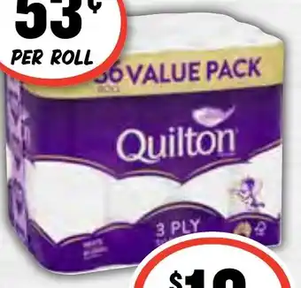 IGA Quilton Toilet Tissue 3 Ply 36 Roll Value Pack offer