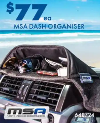 BCF MSA DASH ORGANISER offer