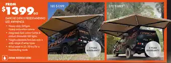 BCF DARCHE GEN 3 FREESTANDING LED AWNINGS offer