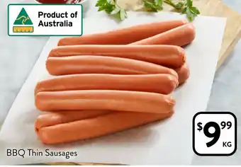 Foodworks BBQ Thin Sausages offer