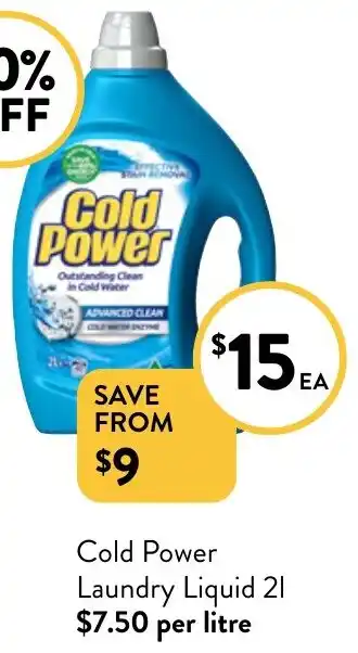 Foodworks Cold Power Laundry Liquid 2L offer