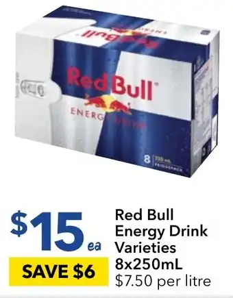 Ritchies Red Bull Energy Drink Varieties 8x250mL offer