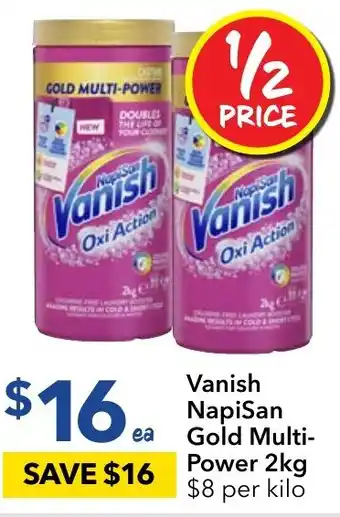 Ritchies Vanish NapiSan Gold Multi- Power 2kg offer