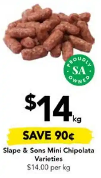 Drakes Slape & Sons Mini Chipolata Varieties offer