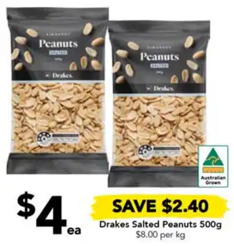 Drakes Drakes Salted Peanuts 500g offer