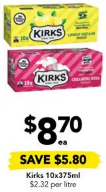 Drakes Kirks 10x375ml offer