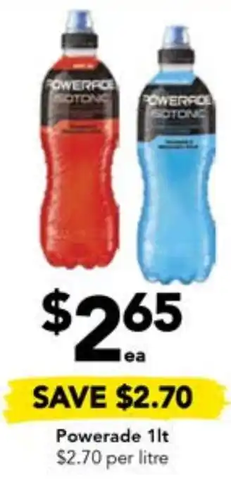 Drakes Powerade 1lt offer