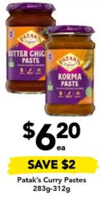 Drakes Patak's Curry Pastes 283g-312g offer