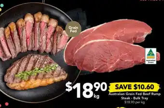 Drakes Australian Grain Fed Beef Rump Steak - Bulk Tray offer