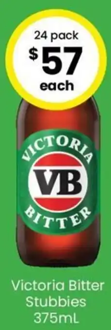 The Bottle O Victoria Bitter Stubbies 375mL offer