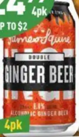 Liquor Legends James Squire Double Ginger Beer 6% Can 4x330ML offer