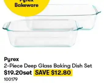 BIG W 2-Piece Deep Glass Baking Dish Set offer