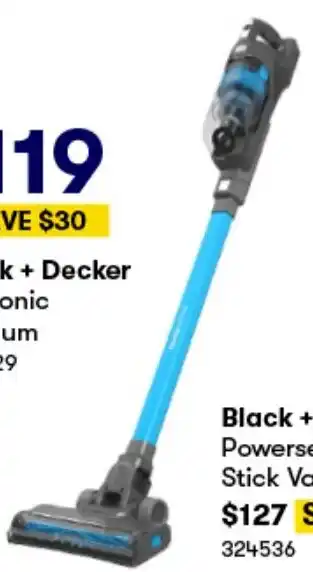 BIG W Black + Decker Powerseries+ 2-in-1 Stick Vacuum 18V offer