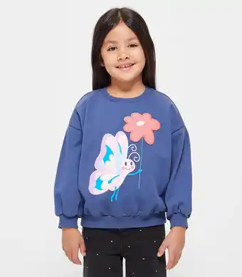 Crochet Print Jumper - Blue Butterfly