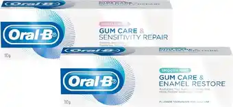 Woolworths Oral­-B Gum Care & Enamel Restore Toothpaste 110g or Oral- B Gum Care & Sensitive Repair Toothpaste 110g^ offer