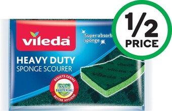 Woolworths Vileda Heavy Duty Sponge Scourer Pk 3 offer