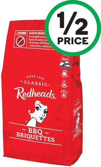 Woolworths Redheads BBQ Charcoal 4 kg offer