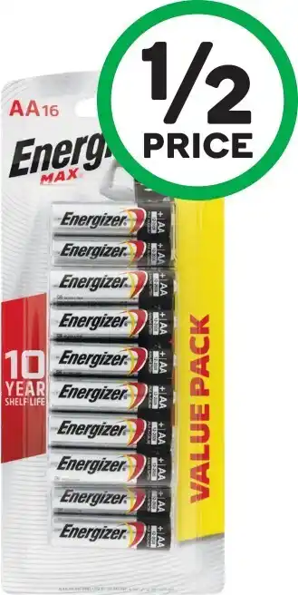 Woolworths Energizer Max AA Pk 16 offer