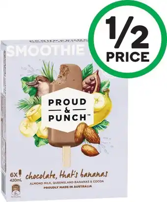 Woolworths Proud & Punch Sticks 400­-620ml Pk 6/8 offer