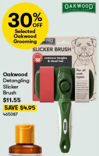 BIG W Oakwood Detangling Slicker Brush offer