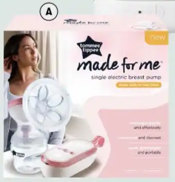 BIG W Tommee Tippee Made for Me Single Electric Breast Pump USB Rechargeable offer