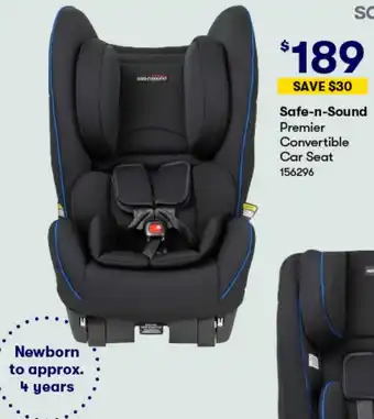 BIG W Safe-n-Sound Premier Convertible Car Seat offer