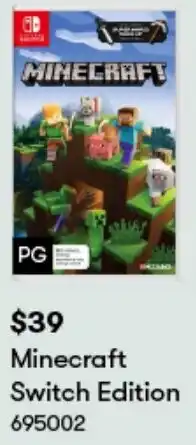 BIG W Minecraft Switch Edition offer