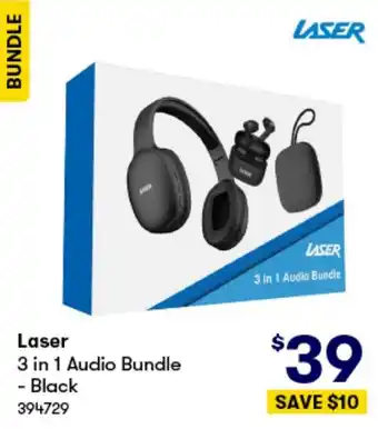 BIG W LASER 3 in 1 Audio Bundle - Black offer