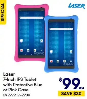 BIG W Laser 7-Inch IPS Tablet with Protective Blue or Pink Case offer