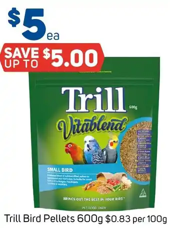 Foodland Trill Bird Pellets 600g offer