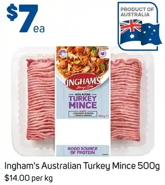 Foodland Ingham's Australian Turkey Mince 500g offer