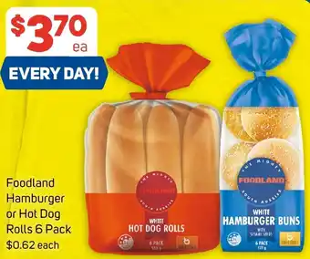 Foodland Foodland Hamburger or Hot Dog Rolls 6 Pack offer