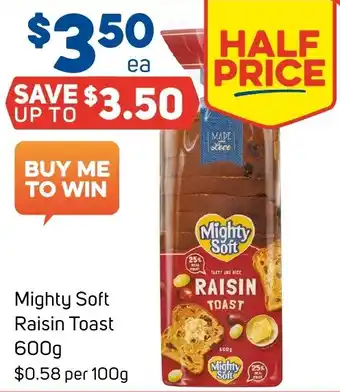 Foodland Mighty Soft Raisin Toast 600g offer