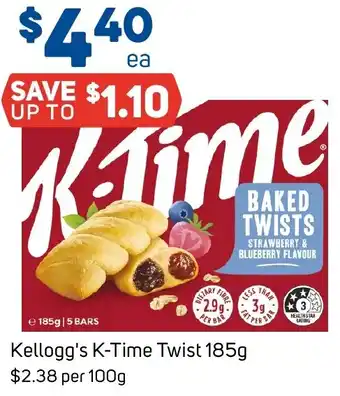 Foodland Kellogg's K-Time Twist 185g offer