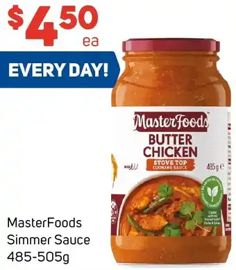 Foodland MasterFoods Simmer Sauce 485-505g offer