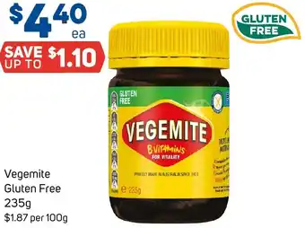 Foodland Vegemite Gluten Free 235g offer