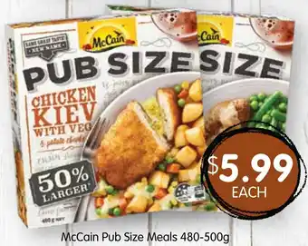 Spudshed McCain Pub Size Meals 480-500g offer