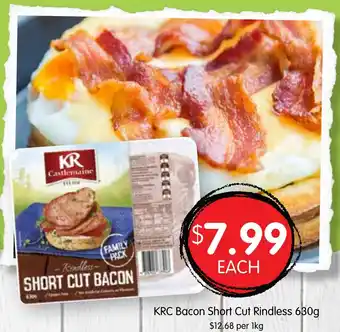 Spudshed KRC Bacon Short Cut Rindless 630g offer