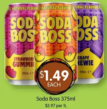 Spudshed Soda Boss 375ml offer