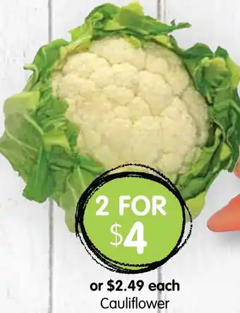 Spudshed Cauliflower offer