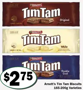 Friendly Grocer Arnott's Tim Tam Biscuits 165-200g offer