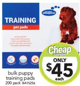 Cheap as Chips bulk puppy training pads 200 pack offer